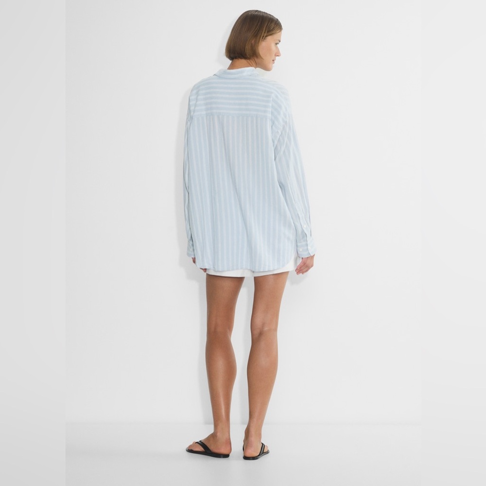 Aritzia - Wilfred Free striped relaxed linen blend button front shirt - Picture 3 of 9